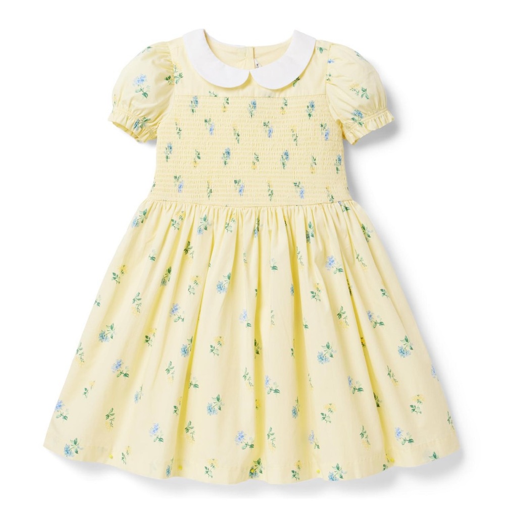 Janie and Jack Charlotte Floral Smocked Dress - Size 7